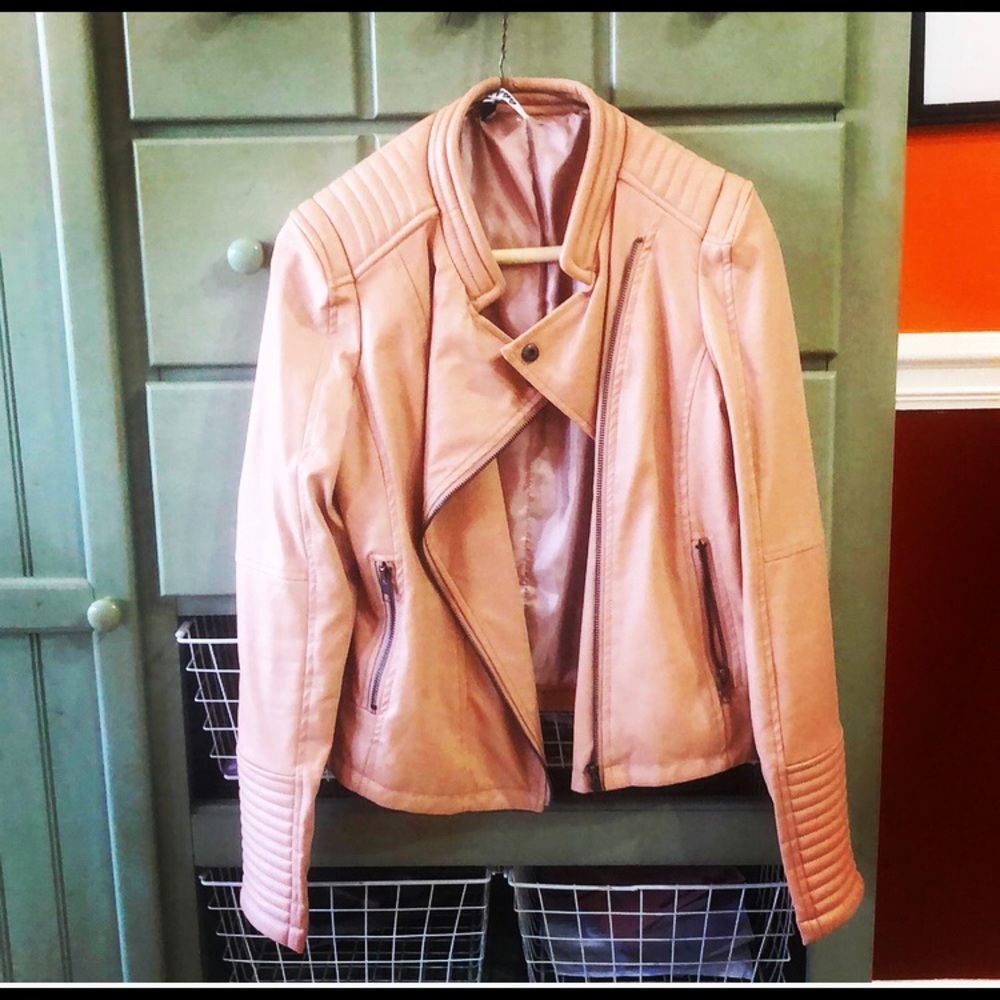 Faux Leather Moto Jacket